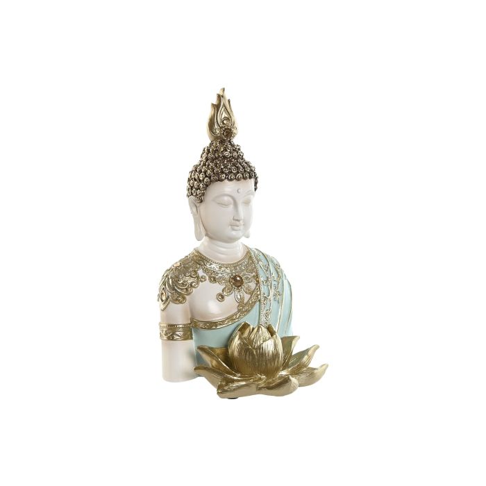 Figura Oriental DKD Home Decor Turquesa Dorado 12 x 22 x 12 cm