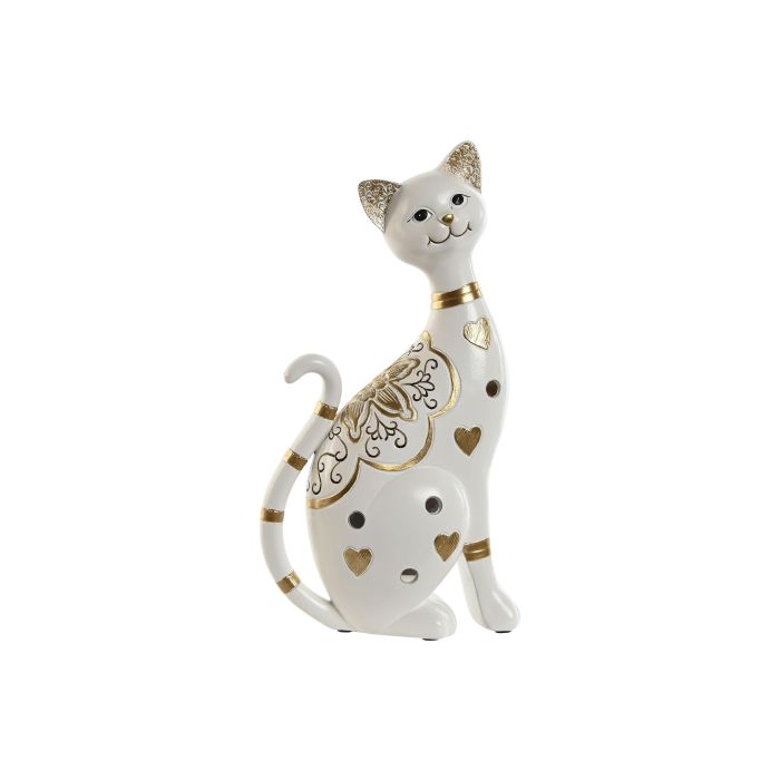 Figura Romantico DKD Home Decor Blanco Dorado 8 x 30 x 16 cm (2 Unidades)