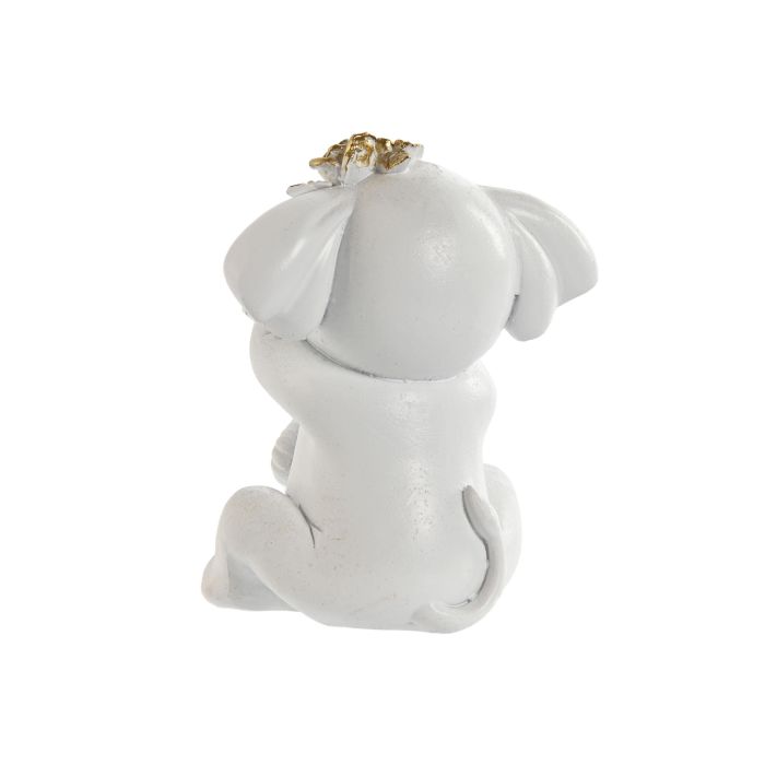 Figura Urban DKD Home Decor Blanco Dorado 5 x 9 x 7 cm (3 Unidades) 2