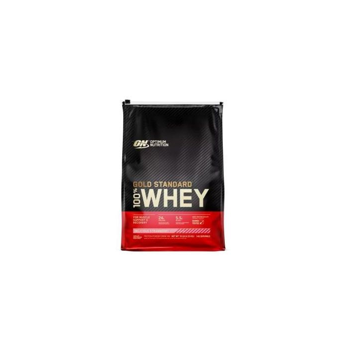 Optimum Nutrition 100% Whey Gold Standard, proteína de suero, sabor Fresa, 4530g