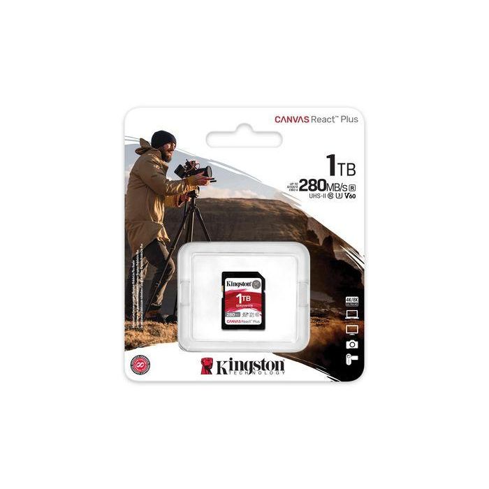 Kingston Technology Canvas React Plus 1 TB SDXC UHS-II Clase 10 2 Kingston Technology Canvas React Plus 1 TB SDXC UHS-II Clase 10 2