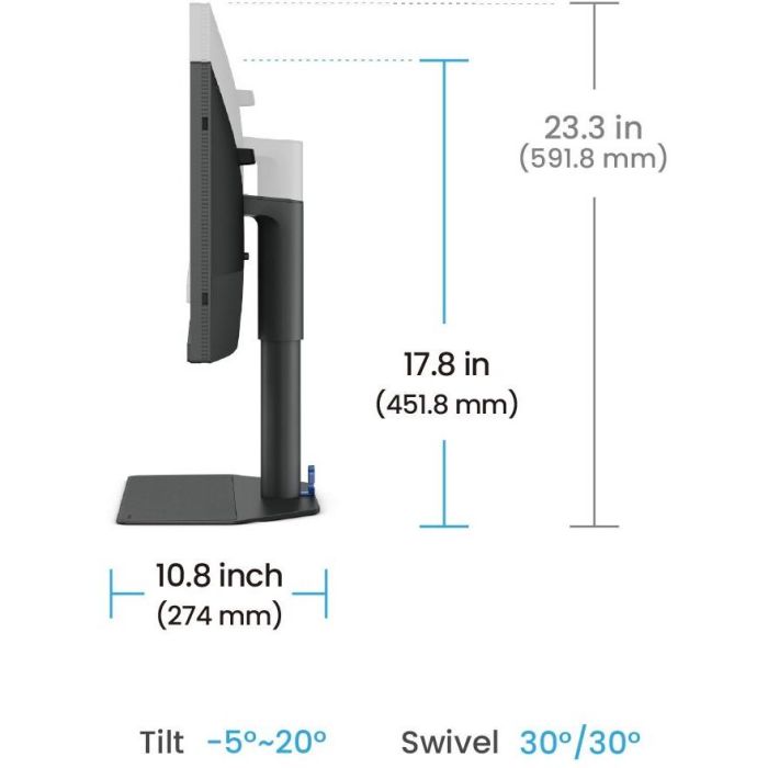 BenQ SW242Q Monitor para Fotógrafos 24.1" IPS 2K 2560x1600, 99% Adobe RGB, 98% P3, USB-C 90W, Calibración Hardware, Ref. 9H.LLVLA.TBE 6 BenQ SW242Q Monitor para Fotógrafos 24.1" IPS 2K 2560x1600, 99% Adobe RGB, 98% P3, USB-C 90W, Calibración Hardware, Ref. 9H.LLVLA.TBE 6