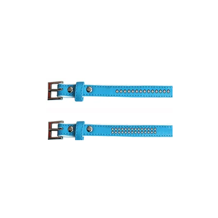 Freedog Collar Polipiel Brillantes Azul 1.3 X 25 cm