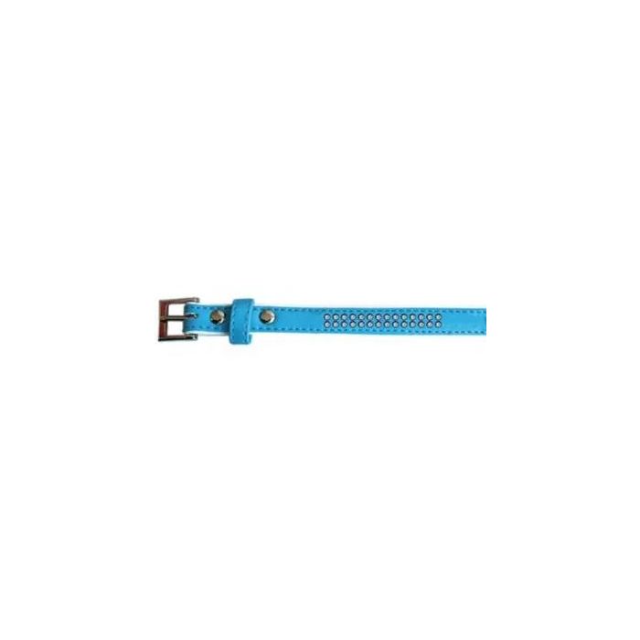 Freedog Collar Polipiel Brillantes Azul 1.9 X 45 cm