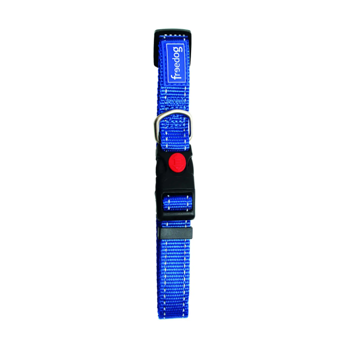 Freedog Collar Nylon Reflect Azul 15 mm X 35-50 cm