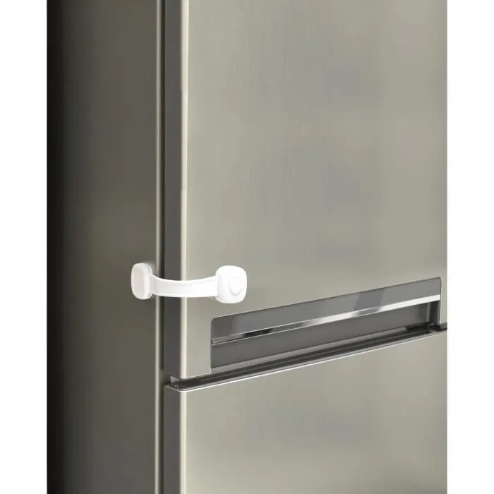 Safety 1St Botón Secreto de Bloqueo Multifuncional para Puertas de Electrodomésticos, Longitud Ajustable, Adhesivo, Fácil de Usar 1