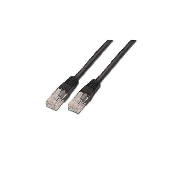 AISENS - CABLE DE RED LATIGUILLO RJ45 CAT.5E UTP AWG24, NEGRO, 3.0M