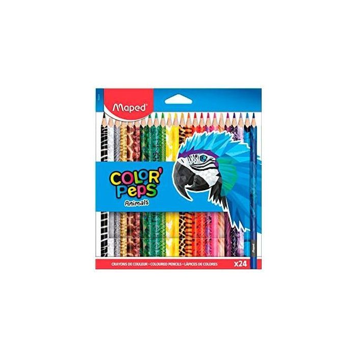 Maped Lápices De Colores Animals Color'Peps Surtidos Estuche 24 Ud