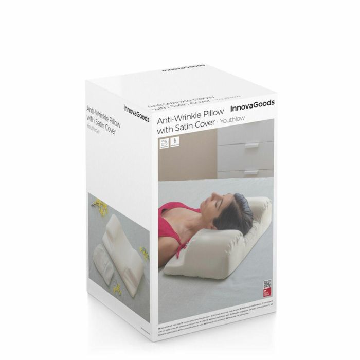 Almohada Cervical Antiarrugas con Funda de Satén Youthlow InnovaGoods 1 Almohada Cervical Antiarrugas con Funda de Satén Youthlow InnovaGoods 1