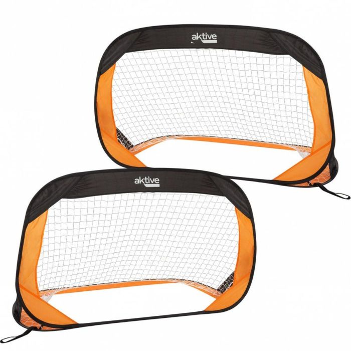 Set de 2 porterías de fútbol Aktive 120 x 80 x 80 cm (2 Unidades) 4 Set de 2 porterías de fútbol Aktive 120 x 80 x 80 cm (2 Unidades) 4