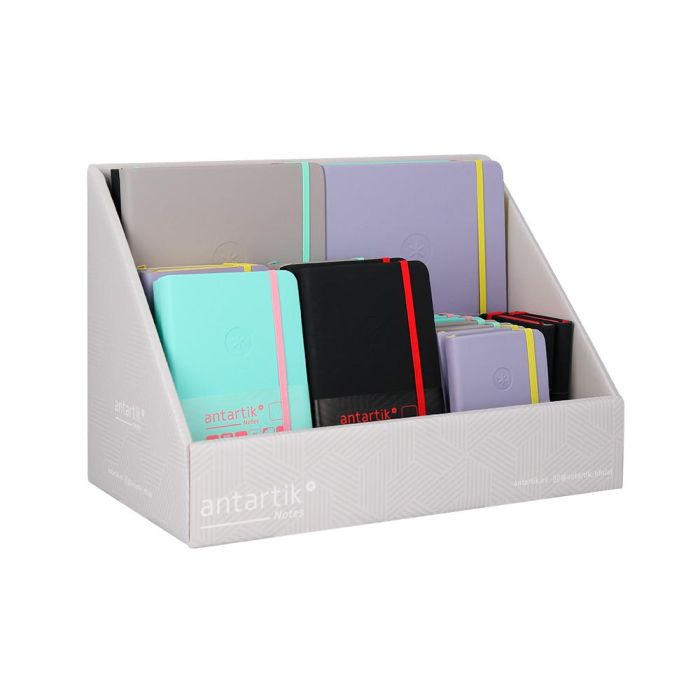 Cuaderno Con Gomilla Antartik Note Tapa Dura Y Blanda Bicolor A5-A6-A7 Expositor De 20 Unidades Surtidas 1 Cuaderno Con Gomilla Antartik Note Tapa Dura Y Blanda Bicolor A5-A6-A7 Expositor De 20 Unidades Surtidas 1