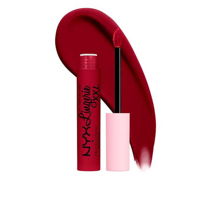 NYX PROFESSIONAL MAKE UP Lingerie XXL Pintalabios Mate Larga Duración 16 Horas #sizzlin Rojo 32,50 g