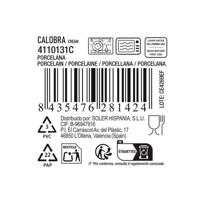 Mug Calobra 220 cc Crema - Inde (48 Unidades) 4 Mug Calobra 220 cc Crema - Inde (48 Unidades) 4