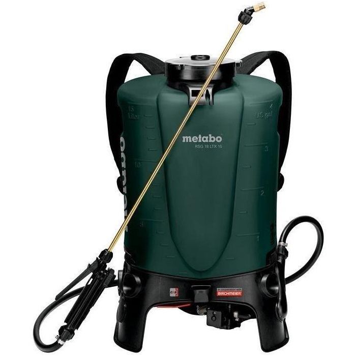 Metabo RSG 18 LTX 15 Pulverizador de mochila inalámbrico 18V, 15 L capacidad, 1-3 bar, 4h autonomía, 4.4 kg