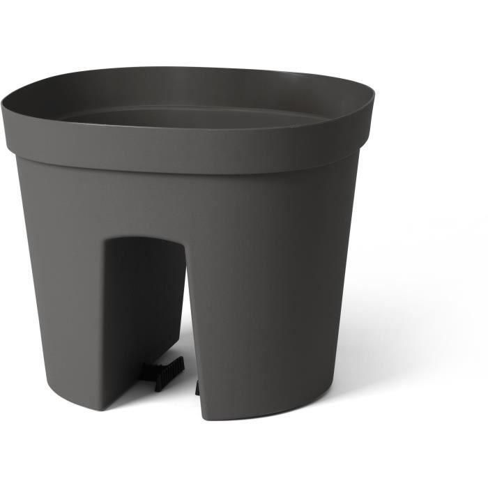 Maceta balaustrada - GARDEN ID Smile - Anth. 30 cm - Se adapta a todas las barandillas - Reserva de agua - reciclada y 100% reciclable 2 Maceta balaustrada - GARDEN ID Smile - Anth. 30 cm - Se adapta a todas las barandillas - Reserva de agua - reciclada y 100% reciclable 2
