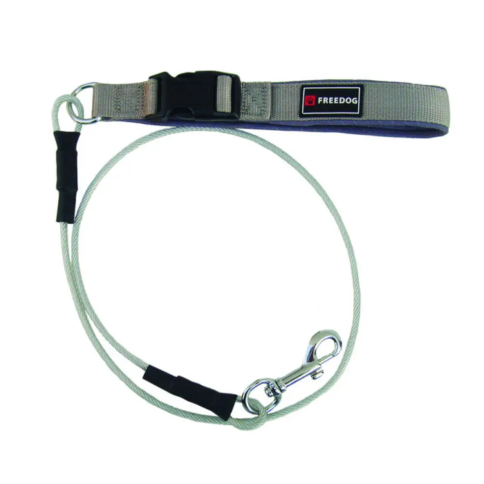 Freedog Correa de Metal Anti-Mordida 6 mm x 120 cm para Perros