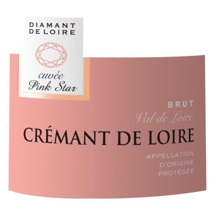 Diamant de Loire Cuvée Pink Star Crémant de Loire Rosé Brut 1