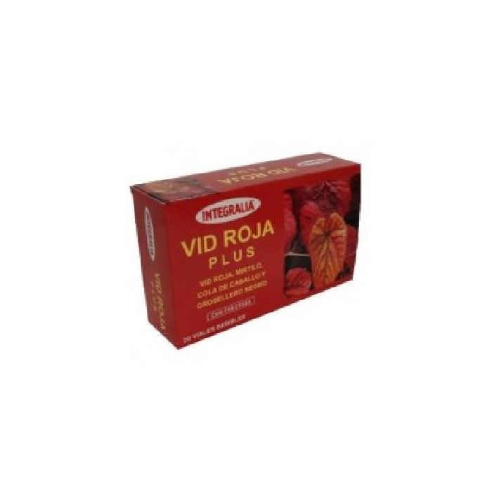 INTEGRALIA Vid Roja Plus Viales, Circulación Venosa con Cola de Caballo, Grosellero Negro y Mirtilo, 20 Viales