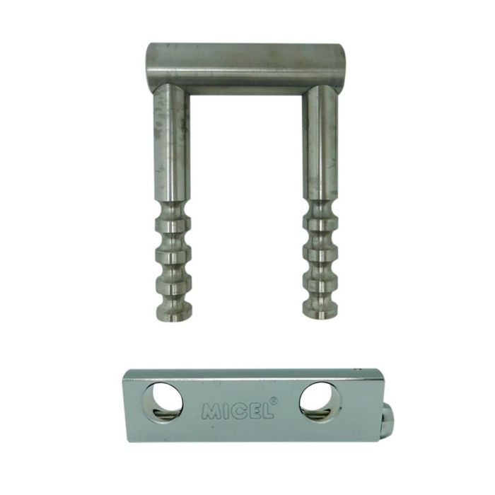 Micel Candado Ballesta CN12 Acero Inoxidable con 3 Llaves Tubulares 95x26x135mm 0 Micel Candado Ballesta CN12 Acero Inoxidable con 3 Llaves Tubulares 95x26x135mm 0