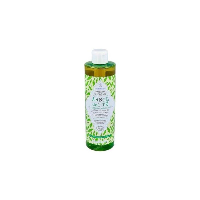 ESENTIAL AROMS Gel Corporal Árbol del Té 500ml con Neem y Aloe Vera - Regenerador, Hidratante y Regulador Sebo