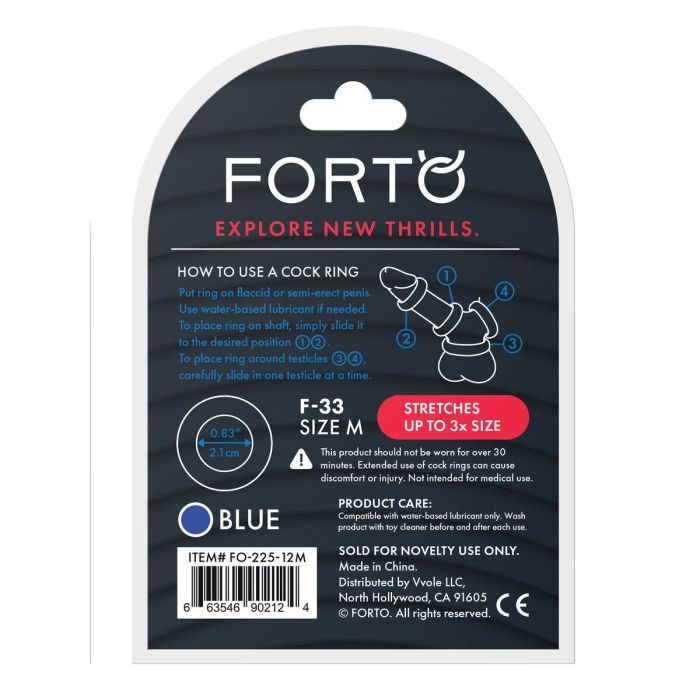 Anillo para el Pene Forto Azul M Ø 21 mm 2 Anillo para el Pene Forto Azul M Ø 21 mm 2