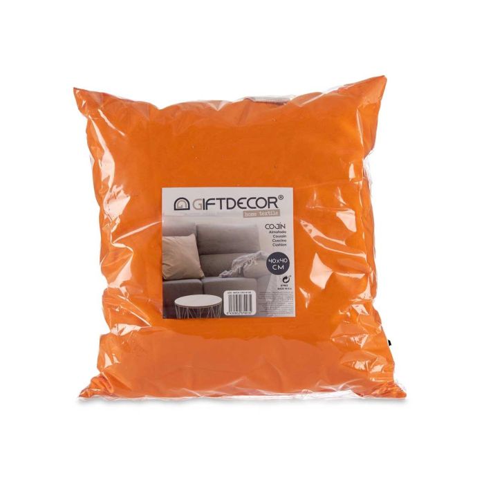 Cojín Relleno 40x40 cm Naranja - Giftdecor | Algodón y Poliéster (12 Unidades) 2 Cojín Relleno 40x40 cm Naranja - Giftdecor | Algodón y Poliéster (12 Unidades) 2