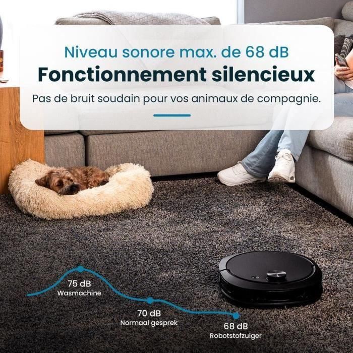 Robot Aspirador y Mopa Conectado con base de vaciado EZICLEAN All-in-one Z10 Plus - 240 min - 6000pa - 180m² - 1,5L 4 Robot Aspirador y Mopa Conectado con base de vaciado EZICLEAN All-in-one Z10 Plus - 240 min - 6000pa - 180m² - 1,5L 4