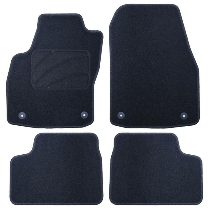 Car Lux OCCOP0008 Juego de Alfombrillas a Medida Opel Astra H Twintop Cabrio 2006-2011 Velour Antideslizante Emblema Bordado Anclajes Originales