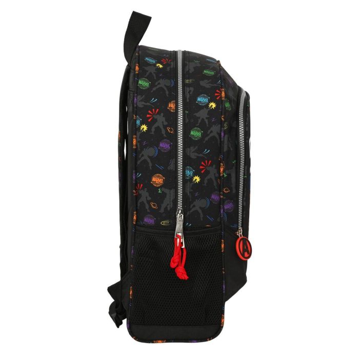 Mochila Escolar The Avengers Super heroes Negro (32 x 42 x 14 cm) 1