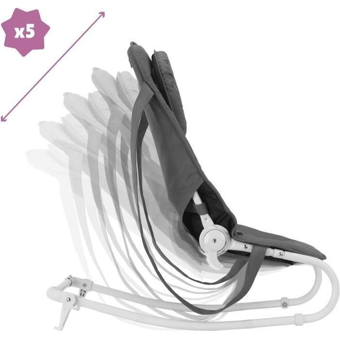 Badabulle Transat Easy Moonlight Tumbona para Bebé desde Nacimiento, 5 Posiciones Ajustables, Plegado Ultraplano y Lavable 2 Badabulle Transat Easy Moonlight Tumbona para Bebé desde Nacimiento, 5 Posiciones Ajustables, Plegado Ultraplano y Lavable 2