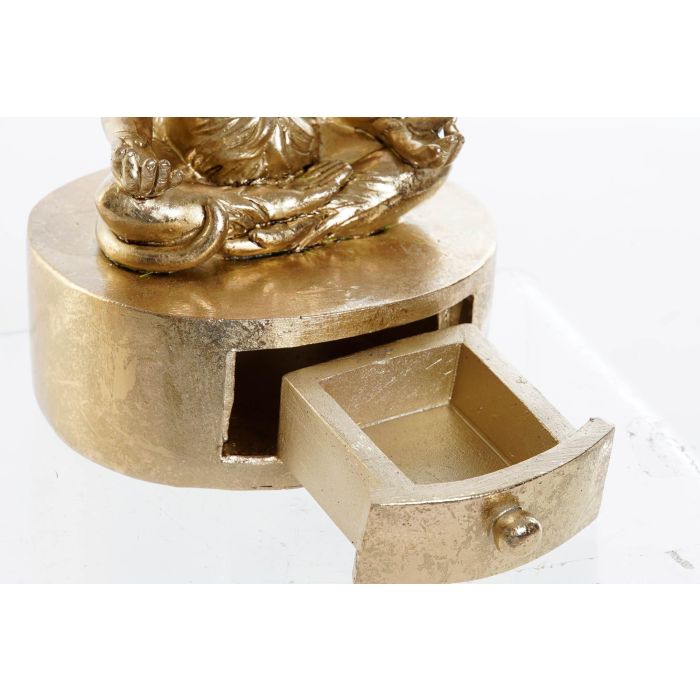 DKD Home Decor Figura Decorativa Colonial Mono Cajón Resina Dorado - 10.6x14.8x11 cm - Set 4 Unidades Surtidas 2