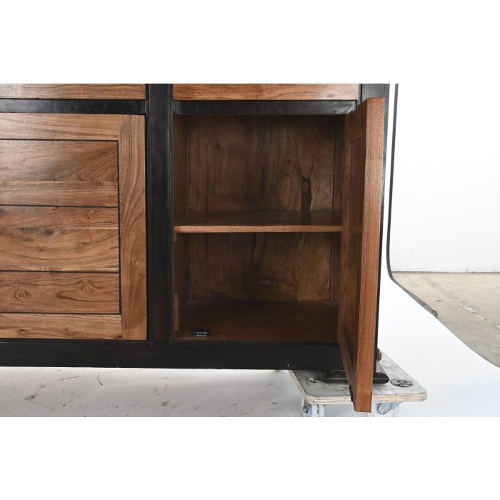 Buffet DKD Home Decor Negro Negro 45 x 86 x 200 cm 3 Buffet DKD Home Decor Negro Negro 45 x 86 x 200 cm 3