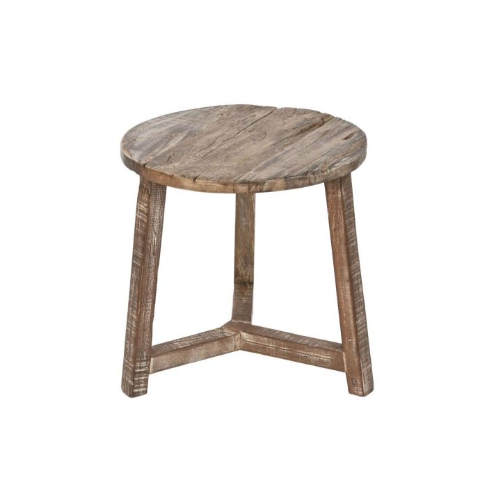 Mesita Auxiliar Item Home DKD Home Decor Blanco Marron 45 x 45 x 45 cm Mesita Auxiliar Item Home DKD Home Decor Blanco Marron 45 x 45 x 45 cm