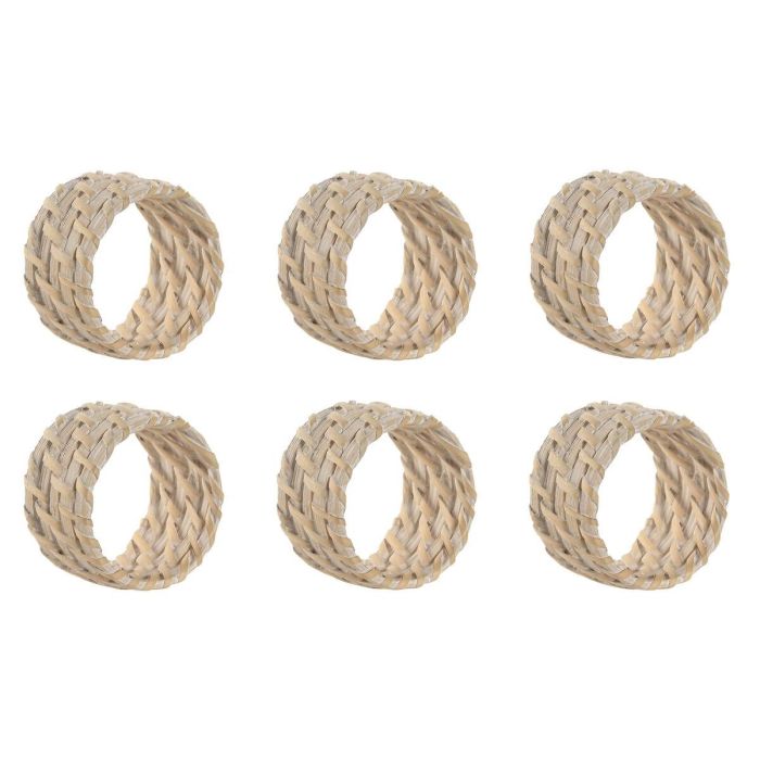 Servilletero Balines DKD Home Decor Blanco Natural 5 x 3 x 5 cm Set de 6 Servilletero Balines DKD Home Decor Blanco Natural 5 x 3 x 5 cm Set de 6