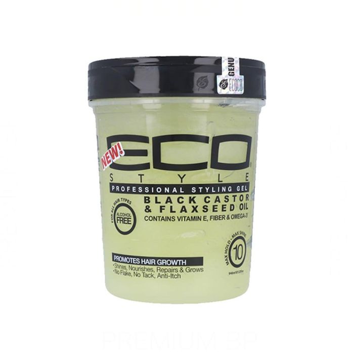 Eco Styler Styling Gel Black Castor - Nutre, repara y hace crecer el cabello 32Oz/946 ml