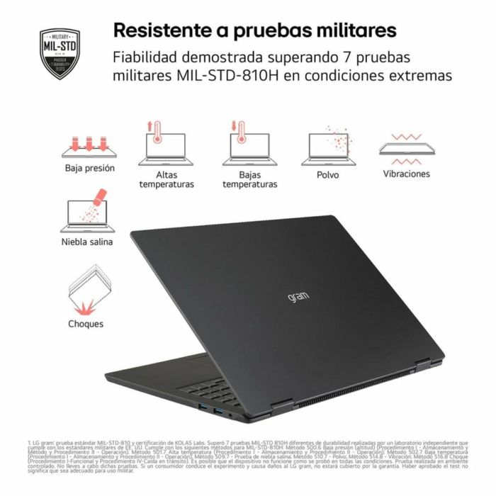 Laptop LG 14ZD90T-G.AX78B 14" intel core ultra 7 255H 16 GB RAM 1 TB SSD Qwerty Español 7 Laptop LG 14ZD90T-G.AX78B 14" intel core ultra 7 255H 16 GB RAM 1 TB SSD Qwerty Español 7
