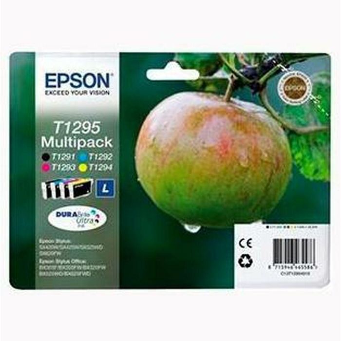 Cartucho de Tinta Compatible Epson T12914011 + T12924011 + T12934011 + T12944011 Negro/Cian/Magenta/Amarillo (8 Unidades) 1 Cartucho de Tinta Compatible Epson T12914011 + T12924011 + T12934011 + T12944011 Negro/Cian/Magenta/Amarillo (8 Unidades) 1