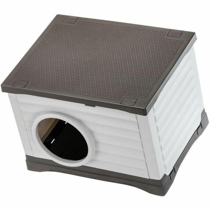 Nicho - FERPLAST - PETVILLA 60 - 54 x 43 x 38,5 cm - Blanco / Gris 2 Nicho - FERPLAST - PETVILLA 60 - 54 x 43 x 38,5 cm - Blanco / Gris 2