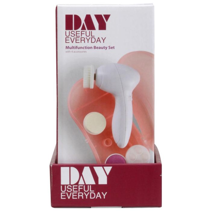 Day Cepillo Facial Con 4 Accesorios para Limpieza y Cuidado de la Piel, Incluye Cabezal Peeling y Masajeador 4