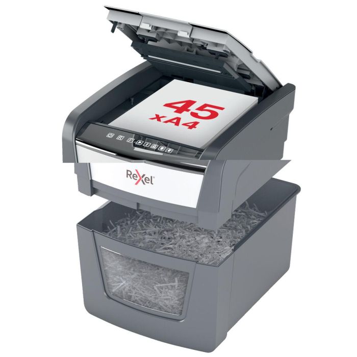 Rexel Destructora Automática Optimum Autofeed 45X Anti Atascos Corte Partículas P-4 Negro