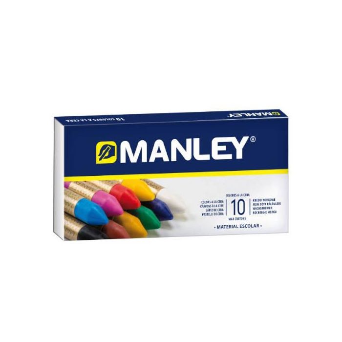 Manley Ceras 60 mm Colores Surtidos Estuche 10 Ud