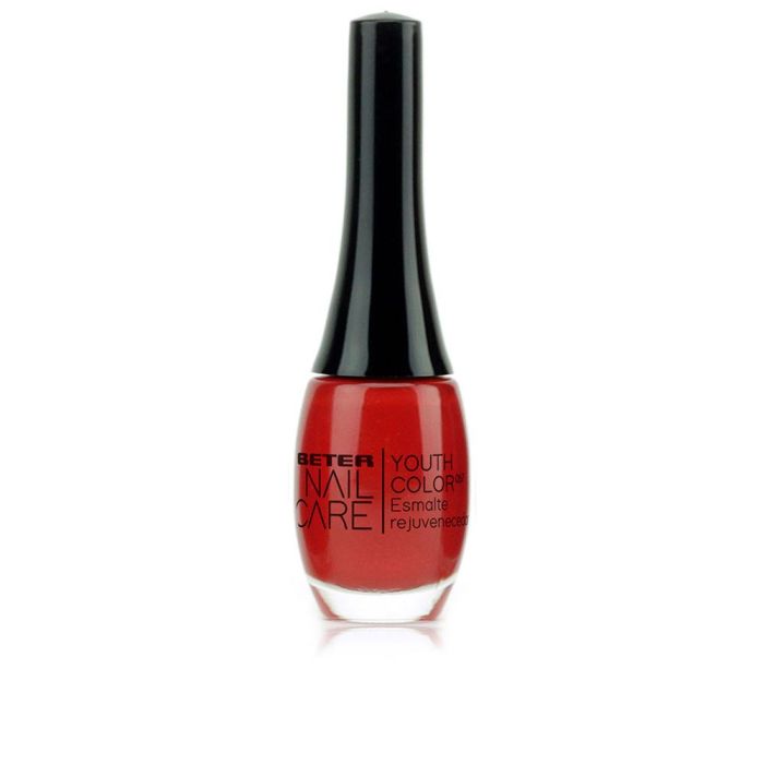 Beter Esmalte de Uñas Nail Care Youth Color #067 Pure Red 11 ml Vegano con Vitamina C Ácido Hialurónico
