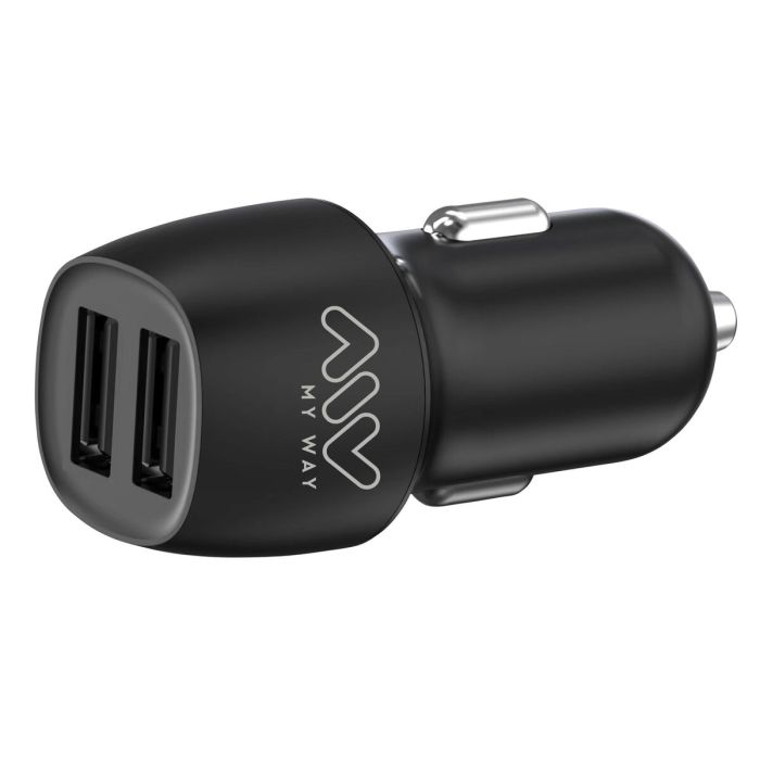 myway cargador coche 2 USB 3.4A negro 4 myway cargador coche 2 USB 3.4A negro 4