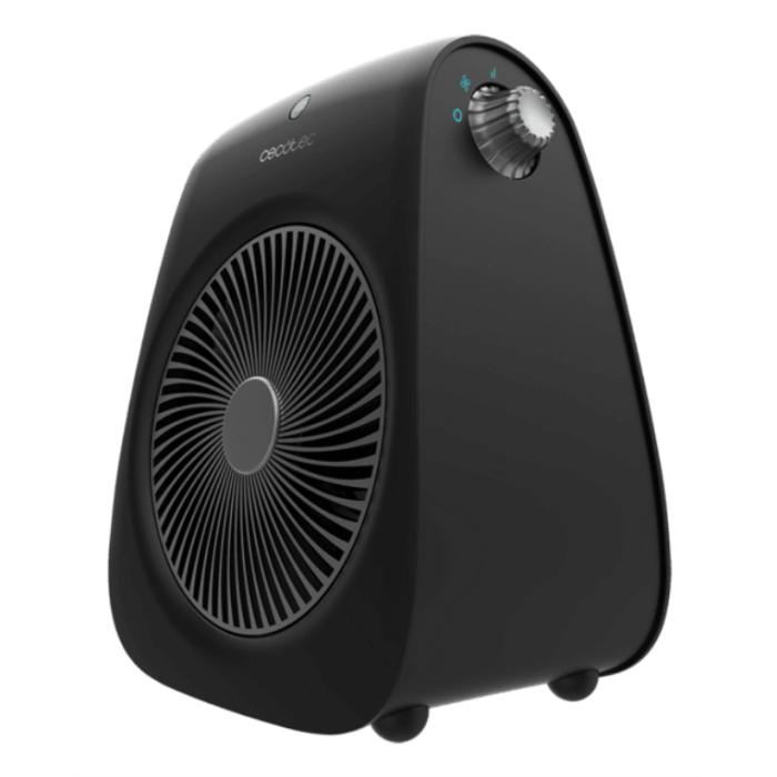 Cecotec ReadyWarm Force Ventilador Eléctrico 2000W, Termostato 3 Modos (Frío/Calor), Calefactor Interior Negro hasta 20m²