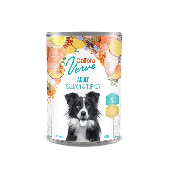 Calibra Dog Gf Verve Adult Salmón Y Pavo Caja 6x400 gr Calibra Dog Gf Verve Adult Salmón Y Pavo Caja 6x400 gr