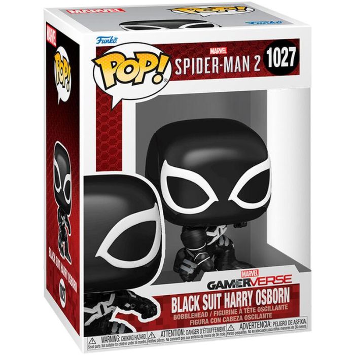 Funko Figura POP Marvel Spider-Man 2 Black Suit Harry Osborn de Vinilo 9cm