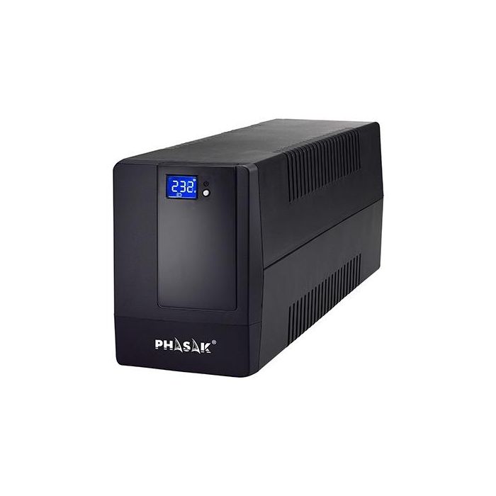 Phasak SAI UPS Interactivo 600VA PH 9464 con Regulador Automático de Voltaje y Protección contra Sobretensiones Phasak SAI UPS Interactivo 600VA PH 9464 con Regulador Automático de Voltaje y Protección contra Sobretensiones