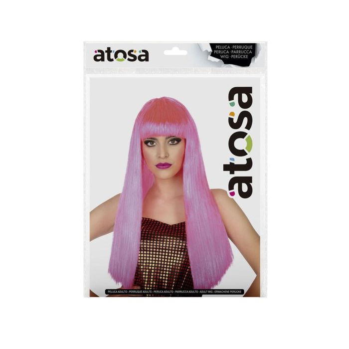 Peluca Rosa 60 cm 1 Peluca Rosa 60 cm 1