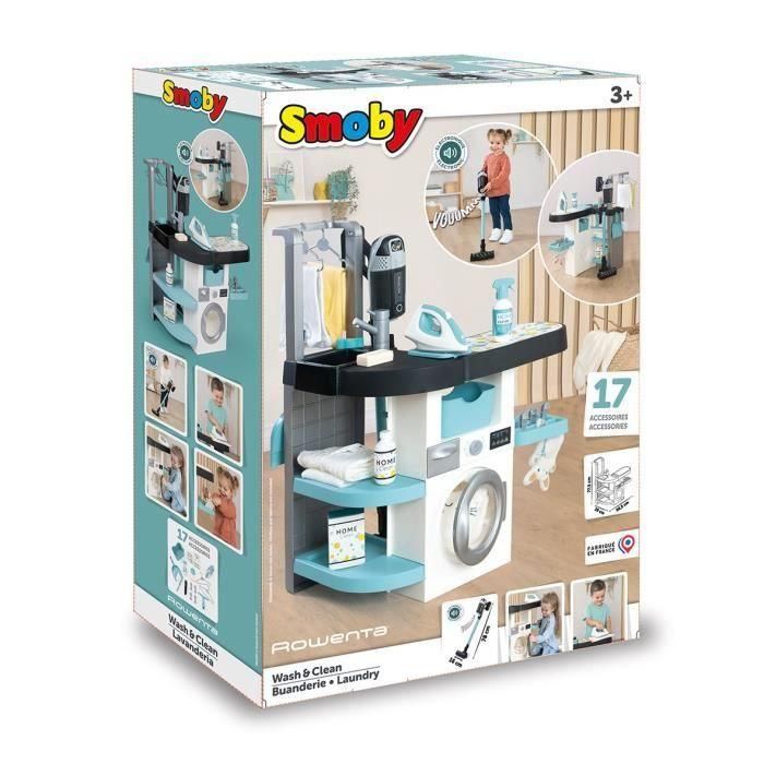 Smoby - Rowenta - Lavadero infantil - Juego de imitación - Sonidos realistas - 17 accesorios realistas 1 Smoby - Rowenta - Lavadero infantil - Juego de imitación - Sonidos realistas - 17 accesorios realistas 1