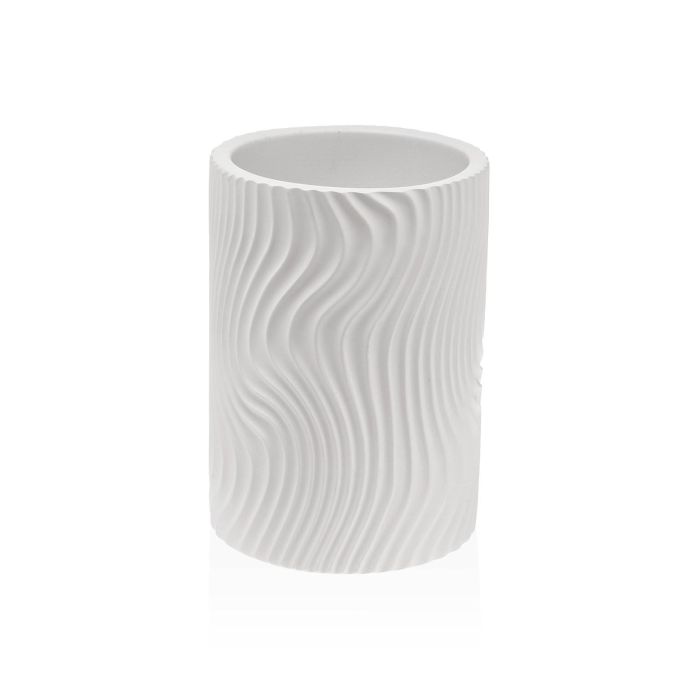 Vaso Para Cepillos Ondas Blanco Versa 7X10CM (2 Unidades) Vaso Para Cepillos Ondas Blanco Versa 7X10CM (2 Unidades)